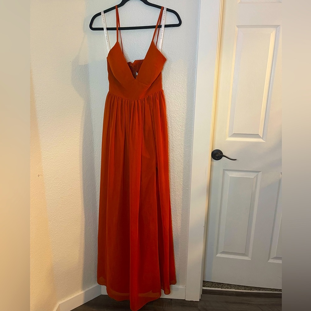 Azazie Aaida Paprika Bridesmaid Dress Size C (10)